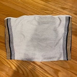 Sparkly crop top tube top